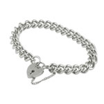 Heavy Silver Charm Bracelet