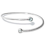 Blue Topaz Torque Bangle