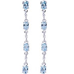 Blue Topaz Drop Earrings