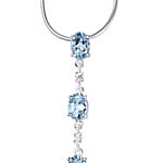 Blue Topaz Drop Pendant