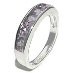 Amethyst Channel Set Ring