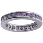 Amethyst CZ Full Eternity Ring