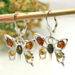 Amber Butterfly Earrings
