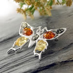 Amber Butterfly Brooch