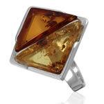 Lemon and Honey Amber Ring