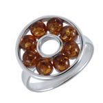 Honey Amber Circles Ring