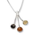Triple Multi Colour Amber Pendant