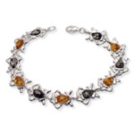 Amber Leaping Frogs Bracelet