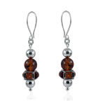 Amber Charm Bead Earrings