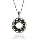 Green Amber Circles Pendant
