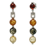 Contemporary Multi Colour Amber Earrings
