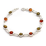 Honey and Green Amber Bracelet