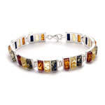 Triple Multi Colour Amber Bracelet