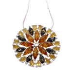 Large Amber Starburst Pendant