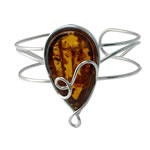 Large Amber Peardrop Bangle