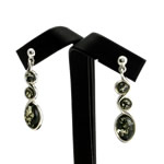 Green Amber Drop Earrings