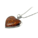 Honey Amber Heart Pendant