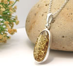 Handmade Green Baltic Amber Pendant