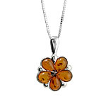 Amber Flower Pendant