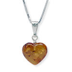 Honey Amber Heart Pendant