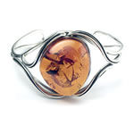Handmade Baltic Amber Cuff Bangle