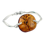 Honey Amber Silver Bracelet