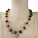 Cherry and Lemon Amber Silver Necklace
