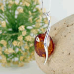 Cognac Amber Wave Pendant
