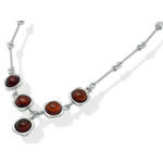 Silver Baltic Amber Necklace