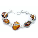 Baltic Amber Silver Bracelet