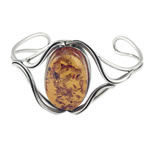 Handmade Baltic Amber Cuff Bangle