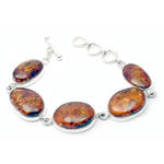 Heavy Adjustable Cognac Amber Bracelet