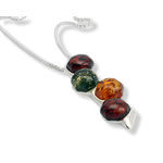 Octagonal Cut Multi Colour Amber Pendant