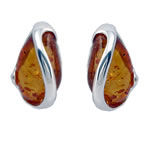 Honey Amber Pearcut Amber Earrings