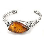 Art Nouveau Style Amber Bangle