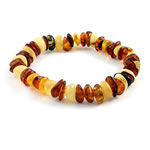 Amber Multi Coloured Expanding Bracelet
