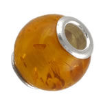 Honey Amber Round Charm Bead