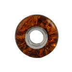 Cognac Amber Charm Bead