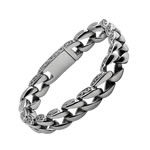 Stainless Steel Wave Design Curb Bracelet