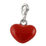 Red Enamel Heart Charm