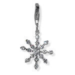 Snowflake CZ Clip on Charm