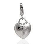CZ Heart Clip on Charm