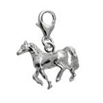 Clip on Silver Horse Charm