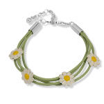 Childs Green Daisy Bracelet