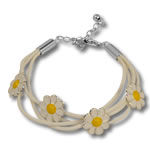 Childs White Daisy Bracelet