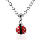 Enamel Ladybird Silver Pendant