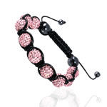 Pink Crystal and Hematite Bracelet