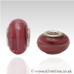 Purple Swirls Charm Bead