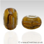Golden Glass Charm Bead