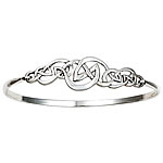 Celtic Open Knotwork Silver Bangle